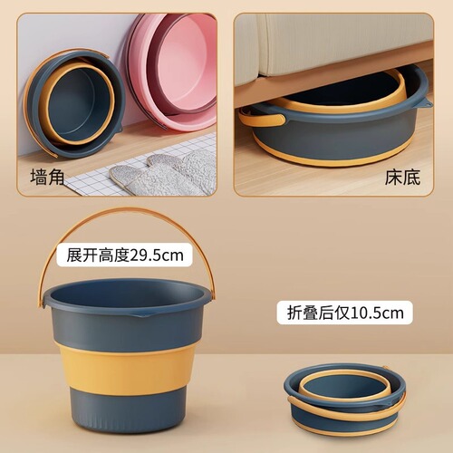 Car trash can, foldable storage bin for car, umbrella holder, waste bag storage, outdoor washing, fishing, water bucket
