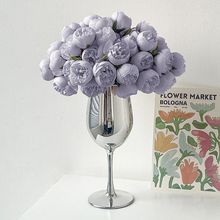 ins北欧风高档假花仿真花带花瓶玫瑰餐桌摆件七夕卧室房间装饰品