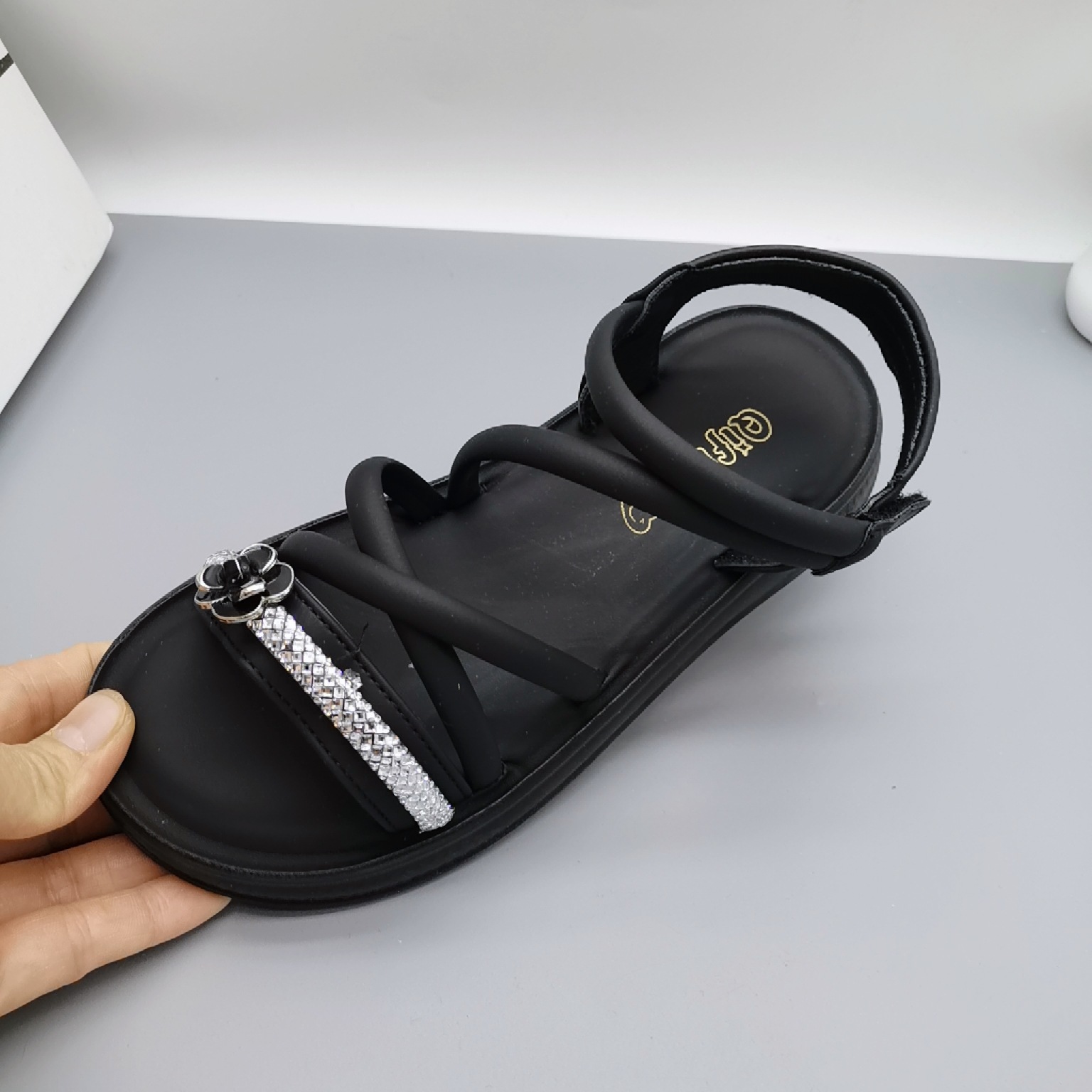 35-40 Tamaño de verano explosivo sandalias retró 9 - 15 años de edad zapatos casuales zapatos de playa princesa tendón antideslizante