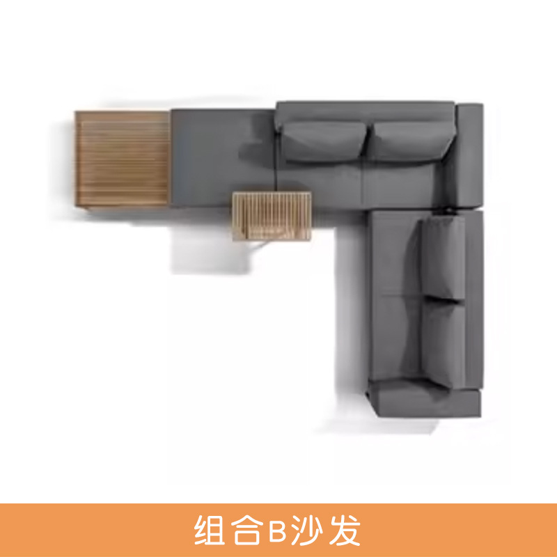 Nordic sofá al aire libre combinación Villa patio a prueba de sol sofá de teca hotel al aire libre de aleación de aluminio al aire libre sofá conjunto