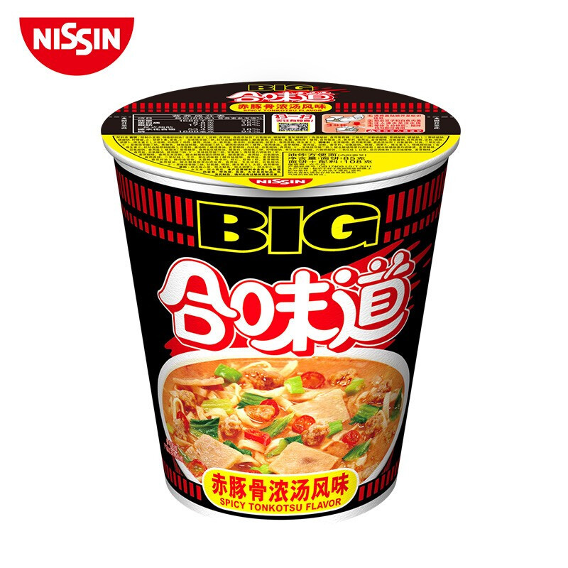 Nissin Hewei BIG [Red Tonkotsu Soup] 113g (single cup)