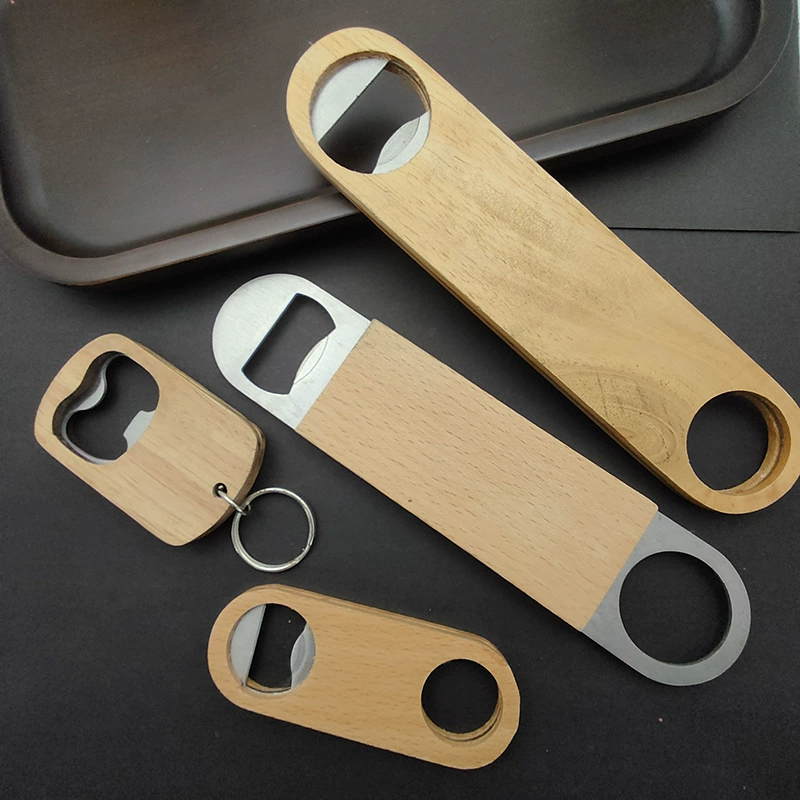Оптовая деревянная пивная Отвертка из дуба Деревянная открывалка для пива Творческий открывалка для бутылок деревянная ручка открывалка для бутылок