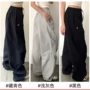宽松拖地美式休闲运动裤