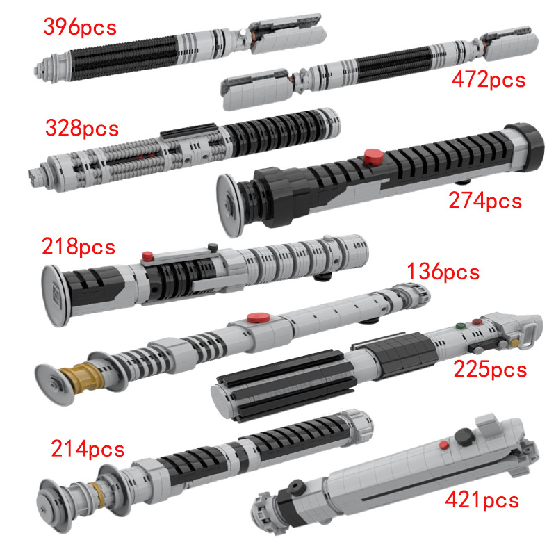 Cross-border Hot-selling In-stock MOC-88550 88482 88479 War Lightsaber Assembly Small Particle Building Block Toy_voghion.com