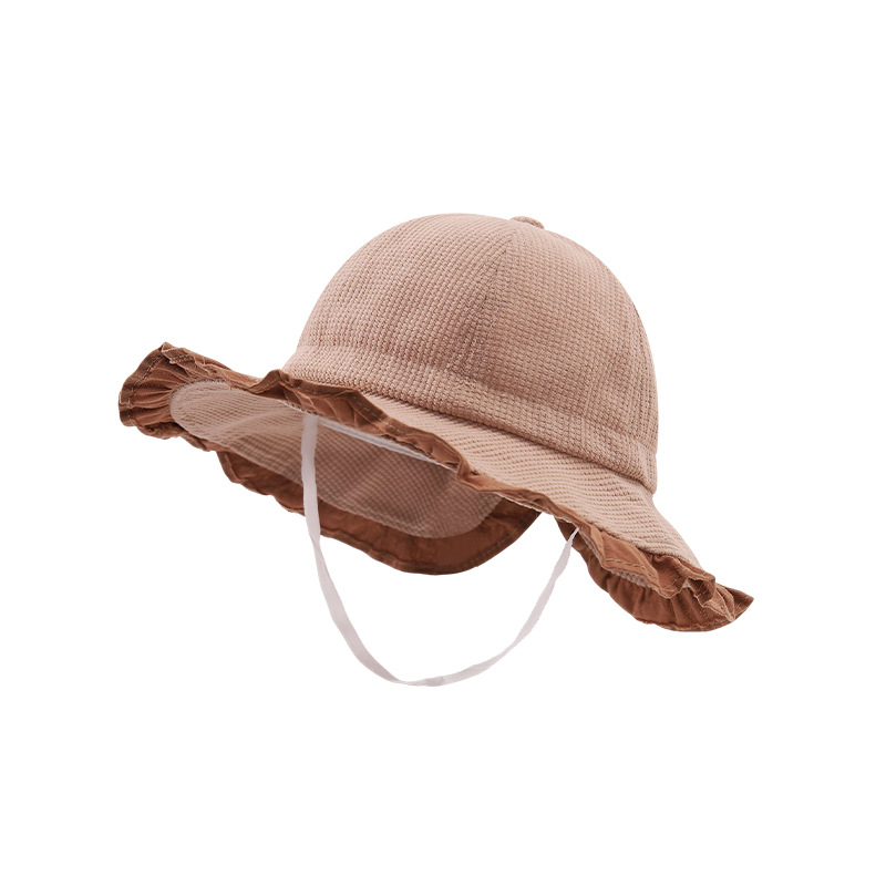 Sombrero de Pescador con Ala Ancha para Bebés de Algodón, Protección Solar, Transpirable