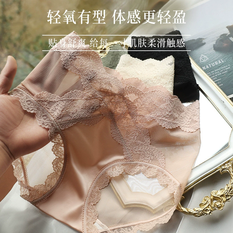Летнее shaping panties с кружевами (женщины) — дышащая ткань, аналоговая шелку, коррекция бедер, пояс