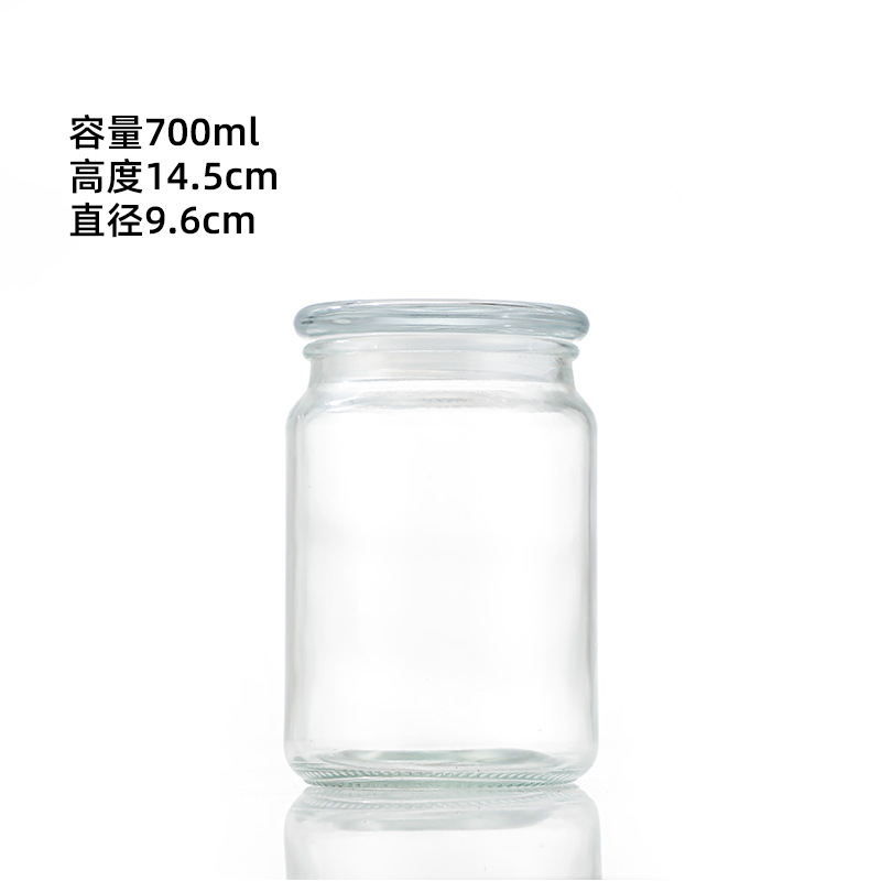 Tanque de almacenamiento de cabeza de hongo transparente redondo, tanque de almacenamiento de bocadillos sellado, tanque de almacenamiento de alimentos de cocina con tapa al por mayor