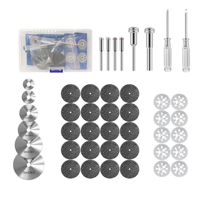 跨境45PC电磨吊磨旋转工具配件切割片 金刚砂树脂双网HSS圆锯片