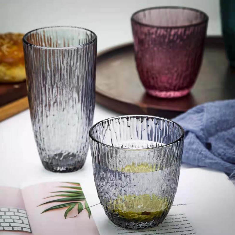 wholesale Glass Hammer household Phnom Penh glass Japanese originality Water cup INS Redwood Juice Cup