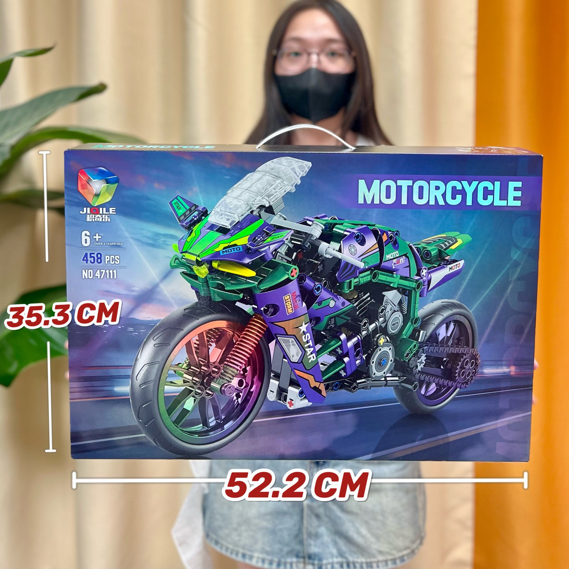 Juguetes para niños, rompecabezas, ensamblaje, simulación, serie de motocicletas, modelo, bloques de construcción interactivos entre padres e hijos, regalo de agencia de juguetes