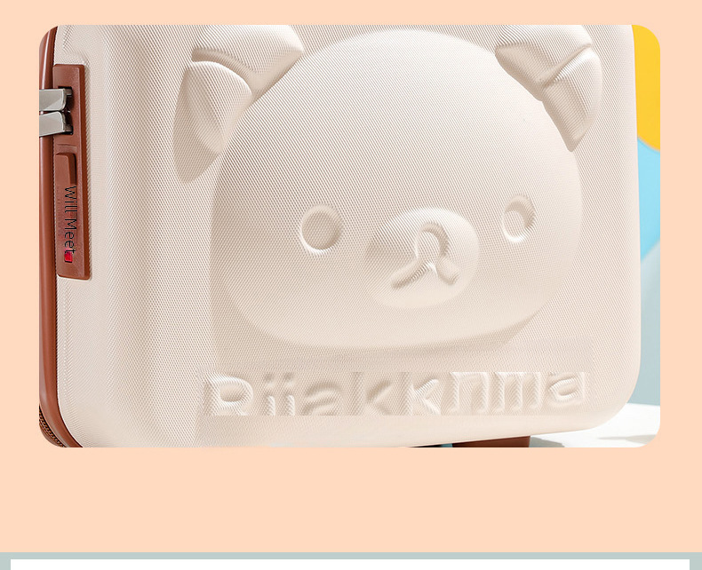 Bear Cosmetic Case 14 Inch Mini Portable Case Small Luggage Accompanying Gift Cartoon Storage Cosmetic Bag Password Box