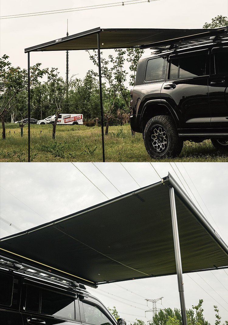 Travel Side Tent Car Roof Tent Canopy Thickened Oxford Cloth Outdoor Camping Sunshade Sunscreen Car Tent Car Side Tent