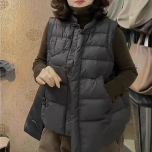 241112 Big Love Meiyuan 2025 Winter New Loose Retro Pure Color Cotton Vest Fashionable Casual Warm Women