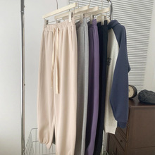 工厂直销华棉复合垂感运动裤女装加大版卫裤男款束脚休闲长裤定制