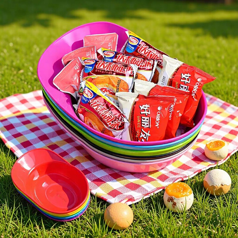 Large 2000ml Hat-Shaped Bowl with Logo Customization, Single-Layer Plastic Ice Cream Bowl, Bottle, Snack Bowl, Ice Cream Bowl, Creative Design