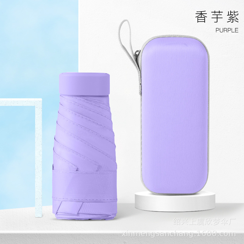 Taro púrpura plana seis veces con la caja de la cremallera de la cinta