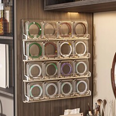 多層壁掛けブレスレット収納ボックスクリスタルガラスブレスレットジュエリー収納ボックスブローチ翡翠防塵ラック