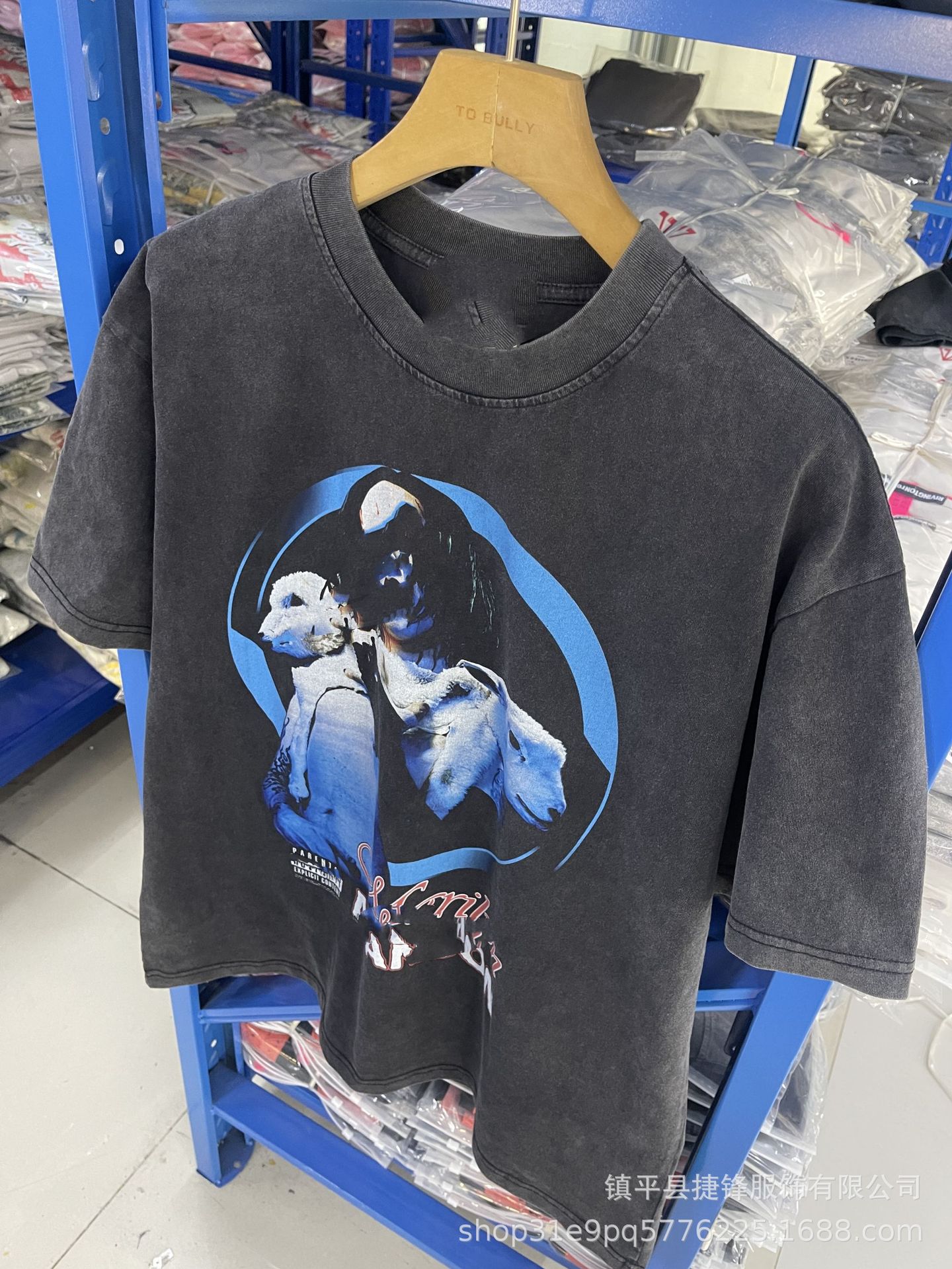 クロスボーダーの新型欧米のファッションブランドのレトロな水洗いは古い落書きをします。