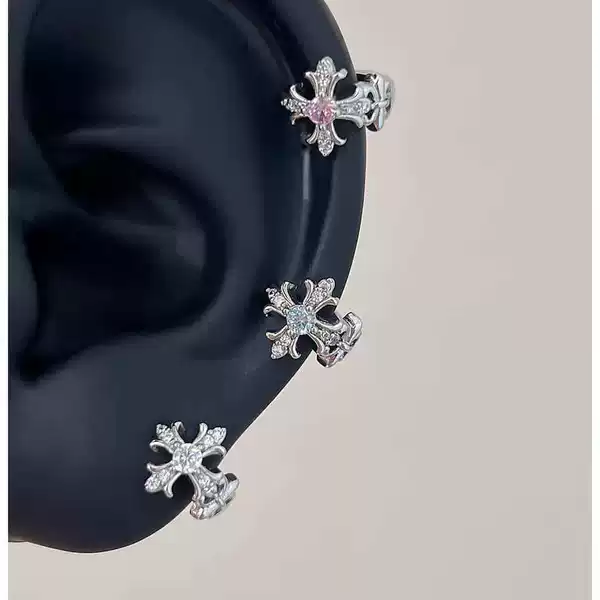 Cross Flower Earrings, Iris Earrings, Elegant Design Earrings, Fashionable and Versatile Earrings