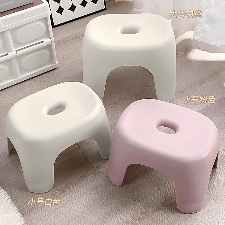 Free shipping, thickened small stool for adults, sturdy and durable, household plastic living room stool, bathroom stool for women, shoe changing low stool