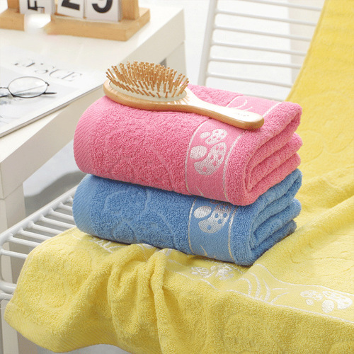 Wholesale mushroom bath towel absorbent adult household bath towel advertising welfare gift large towel dropshipping