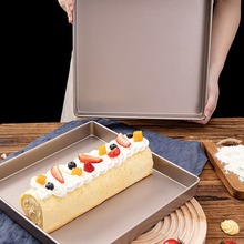 28×28正方形蛋糕卷烤盘模具家用不粘牛轧糖雪花酥饼干烘焙工具