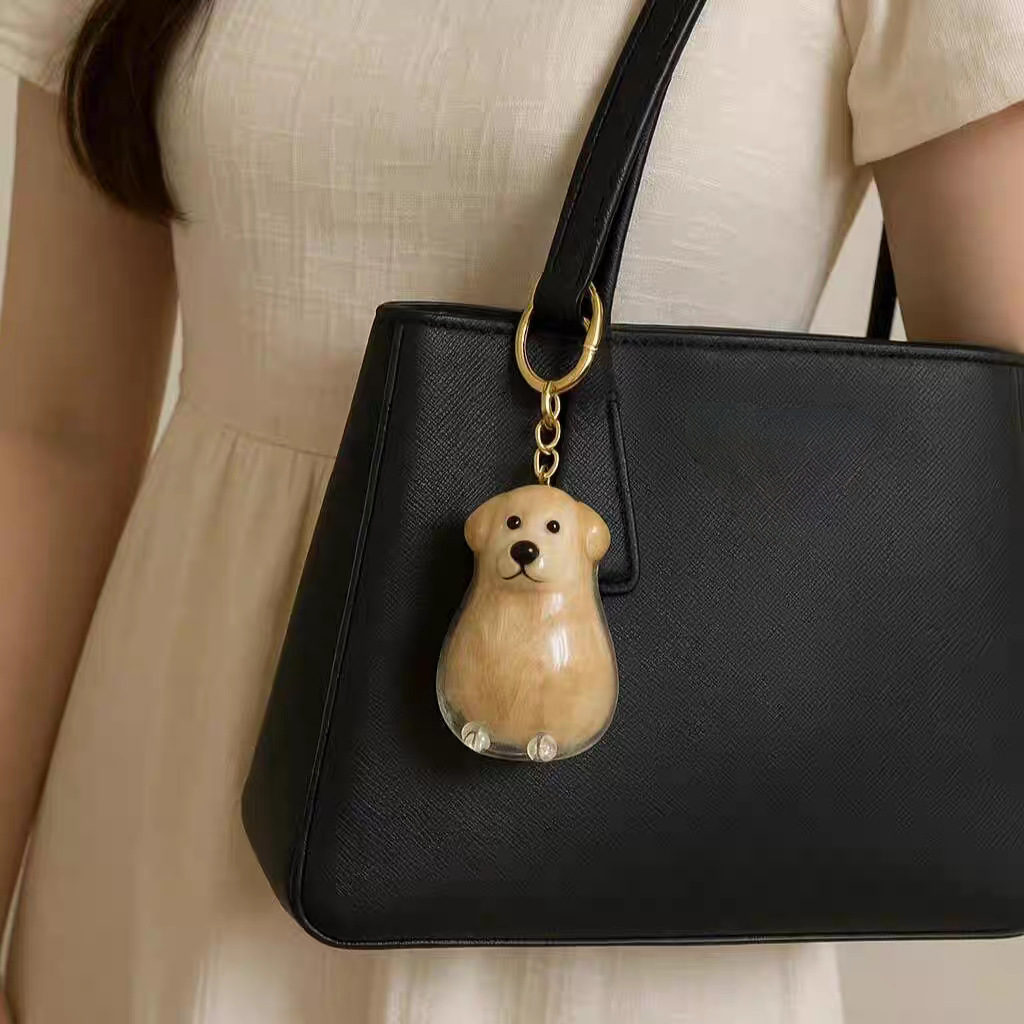 Cute cachorro colgante de almacenamiento de pelo creativo perro transparente bola de pelo para mascotas caja de almacenamiento colección para novias