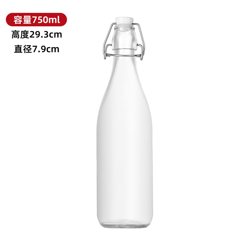 둥근병 750ml, 투명