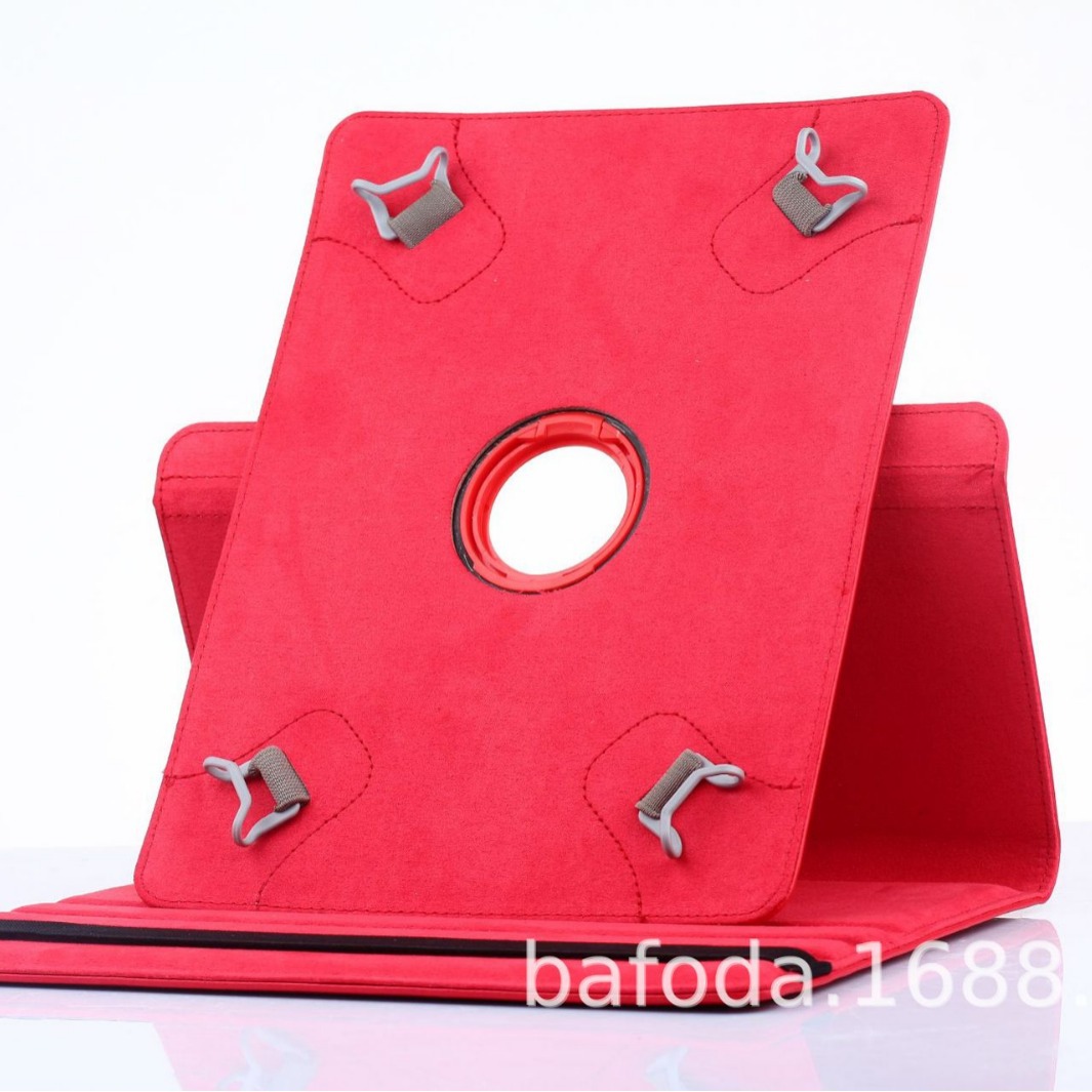 Lychee-patterned universal 10-inch tablet protective case, four-corner hook rotating design