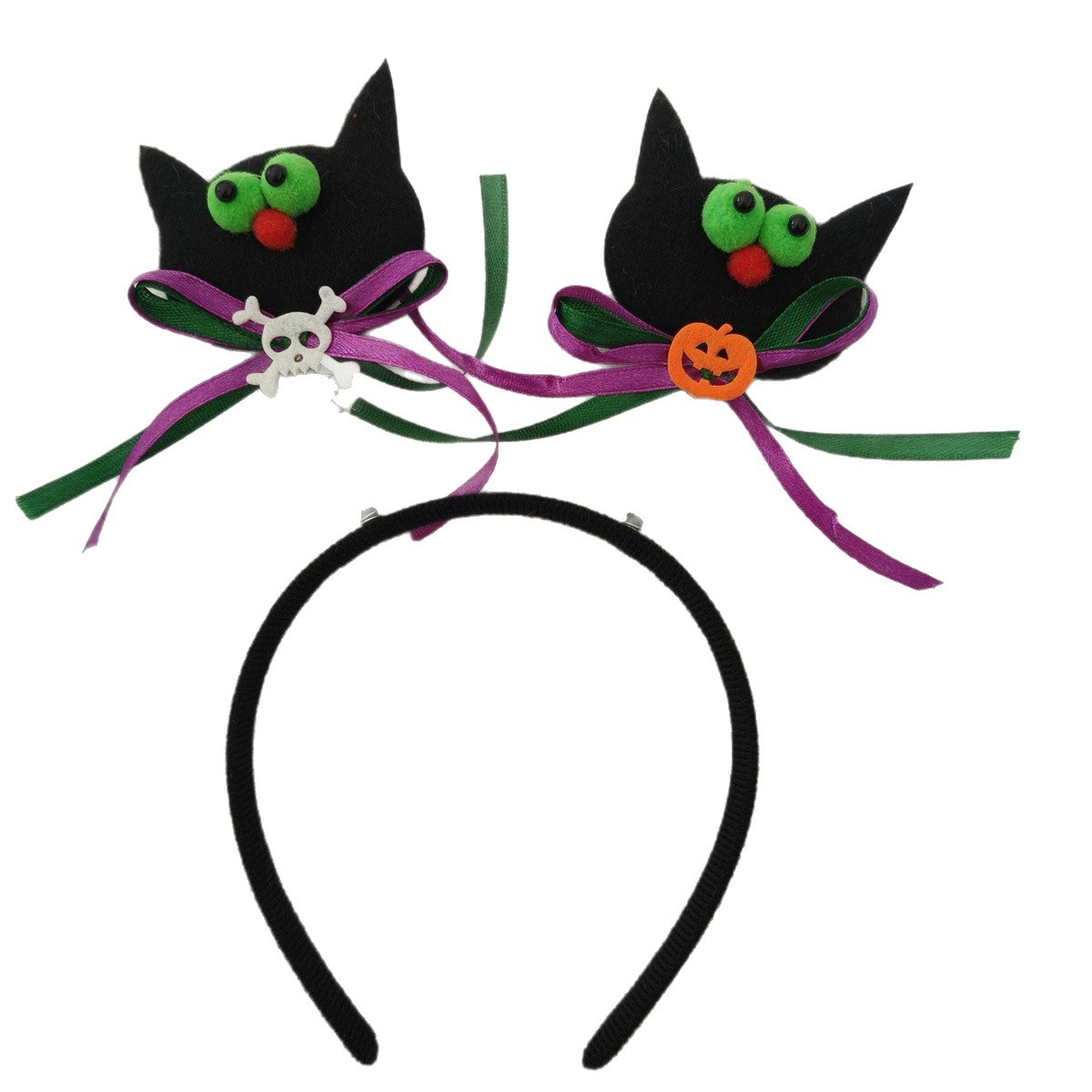 Decoración de Halloween para adultos, pernos de cabello para niños, toque de cabello, fiesta de fantasmas, maquillaje, vestido de baile con banda de cabello