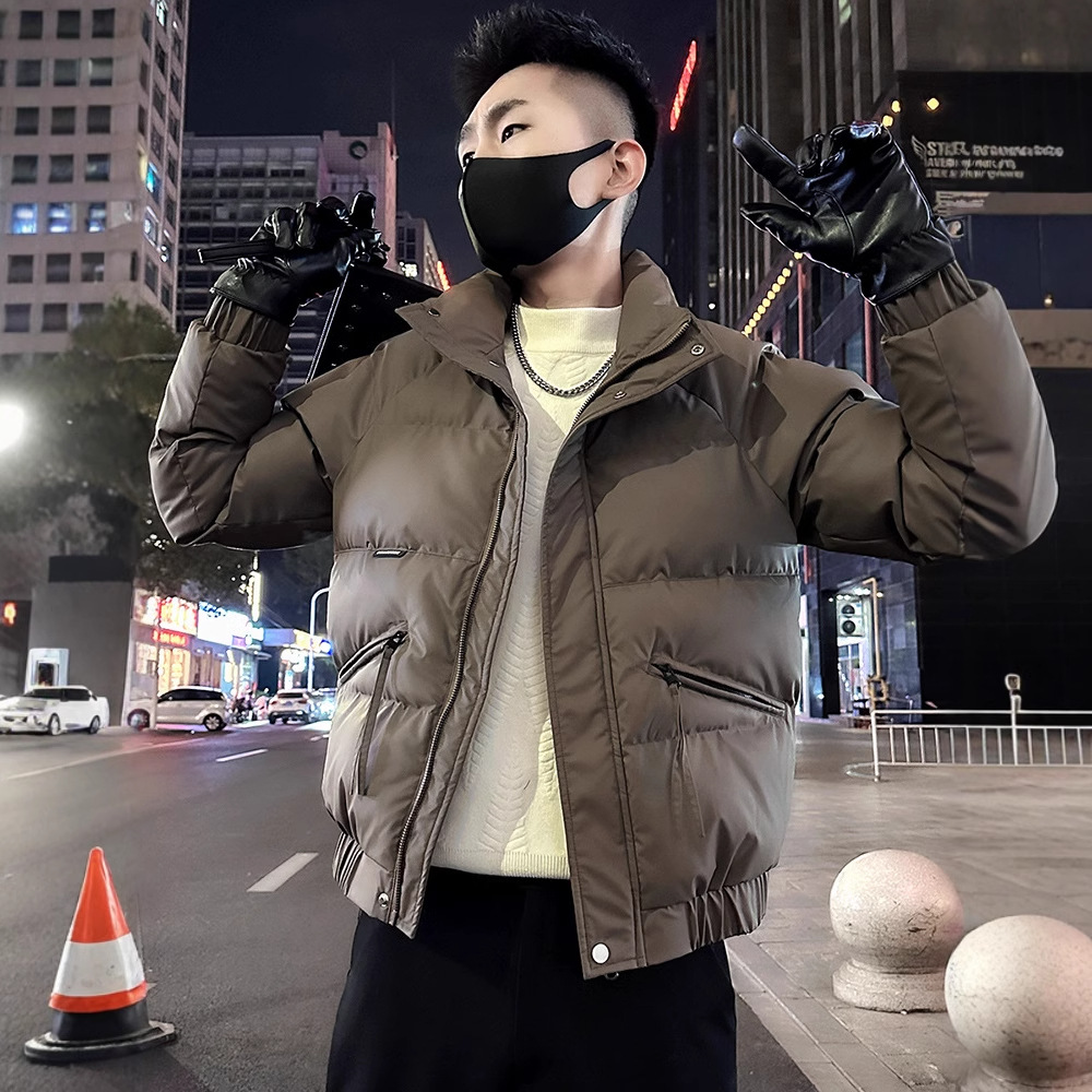 Winter Coat Duffy Handsome Down Cotton-padded Jacket Men's High-end Fashionable Brand Vertical Collar Thickened Cotton-padded Jacket 2024 New Men's Winter Coat