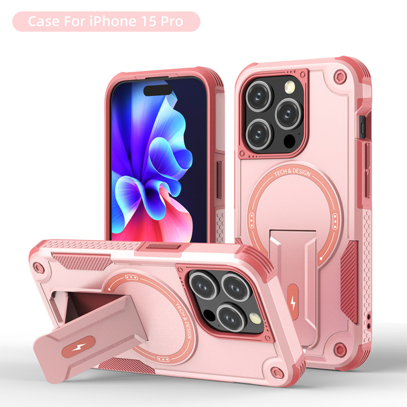国境を越えた適用 iPhone16ProMax ドイツサッカーリーグ磁気隠しスタンド携帯電話ケース Apple 16E メカスタイル SE4|undefined