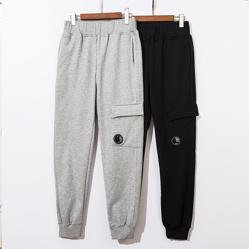 High Version Cross-Border Cp European and American Functional Lens Casual Men's and Women's Loose Autumn and Winter Simple Pure Color Sports Pants and Sweatpants