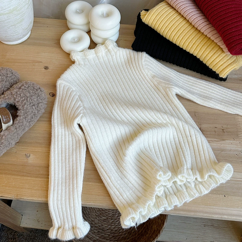 Children's cute keep warm cotton knitted sweater