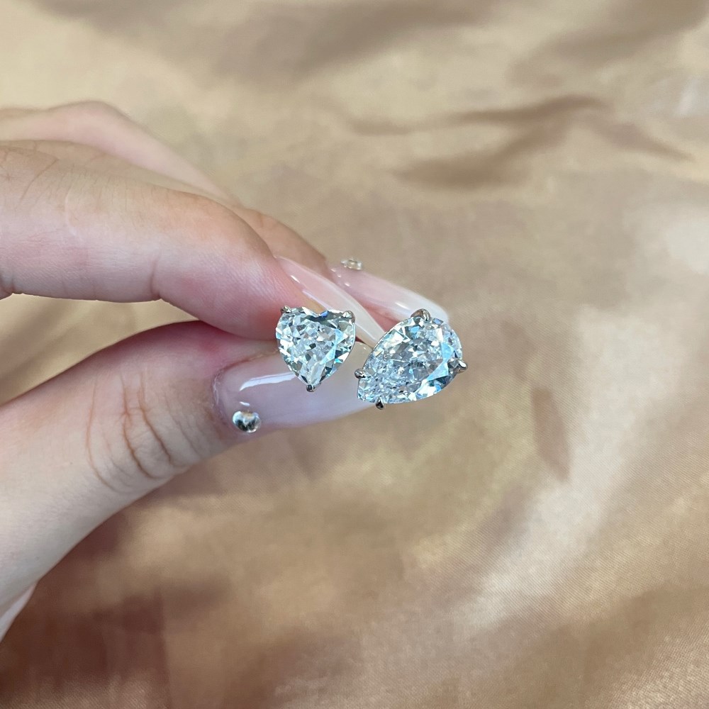 Fashion Geometric Sterling Silver Plating Zircon Rings 1 Piece