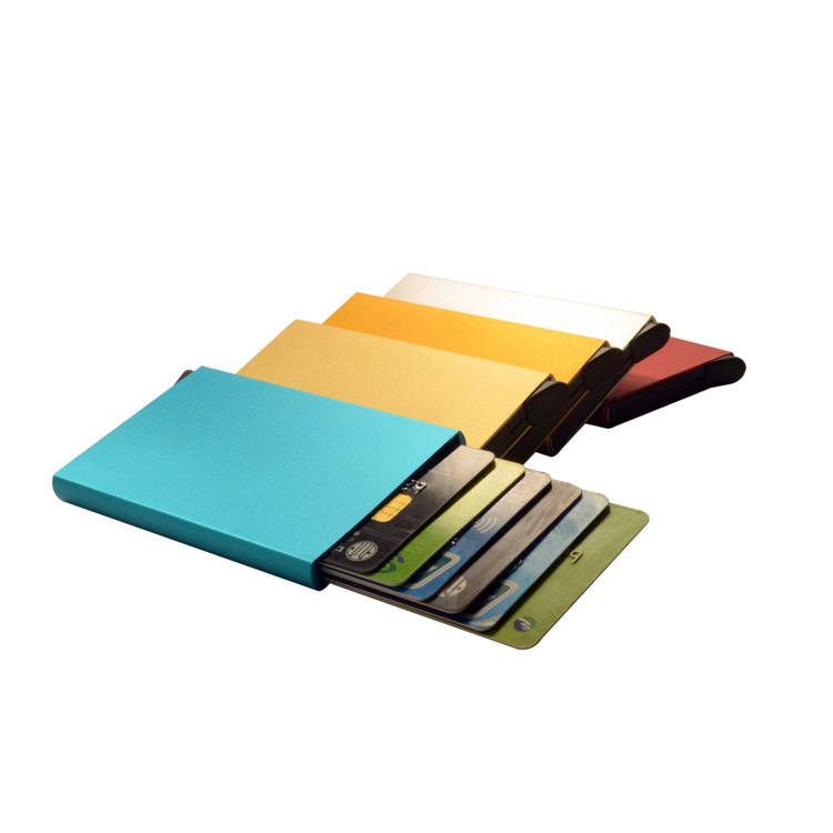 Manufacturer Wholesale Aluminum Alloy Credit Card Box Business Card Box Automatic Card Box Anti-Degaussing Rfid Metal Card Bag Manufacturer Wholesale Aluminum Alloy Credit Card Box Business Card Box Automatic Card Box Anti-Degaussing Rfid Metal Card Bag