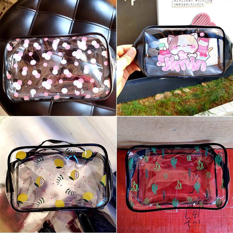 Venta caliente transfronteriza bolsa de PVC pequeña bolsa de cosméticos portátil subenvasado bolsa de embalaje de botella fabricante spot al por mayor LOGO imprimible