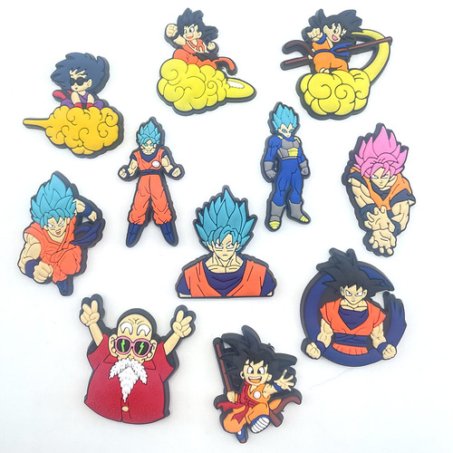 Croc shoes diy accessories Dragon Ball cartoon shoe flower PVC shoe buckle shoe accessories Croc shoe decorative shoe buckle set