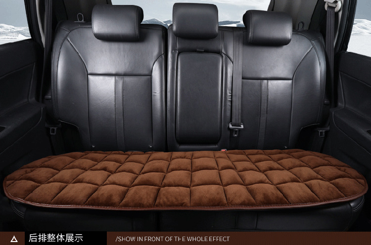 Cross-border Hot-selling Winter Warm fleece-lined Thickened Short Plush Car Seat Cushion Non-slip Tie-free Driving Single Seat Butt Pad
