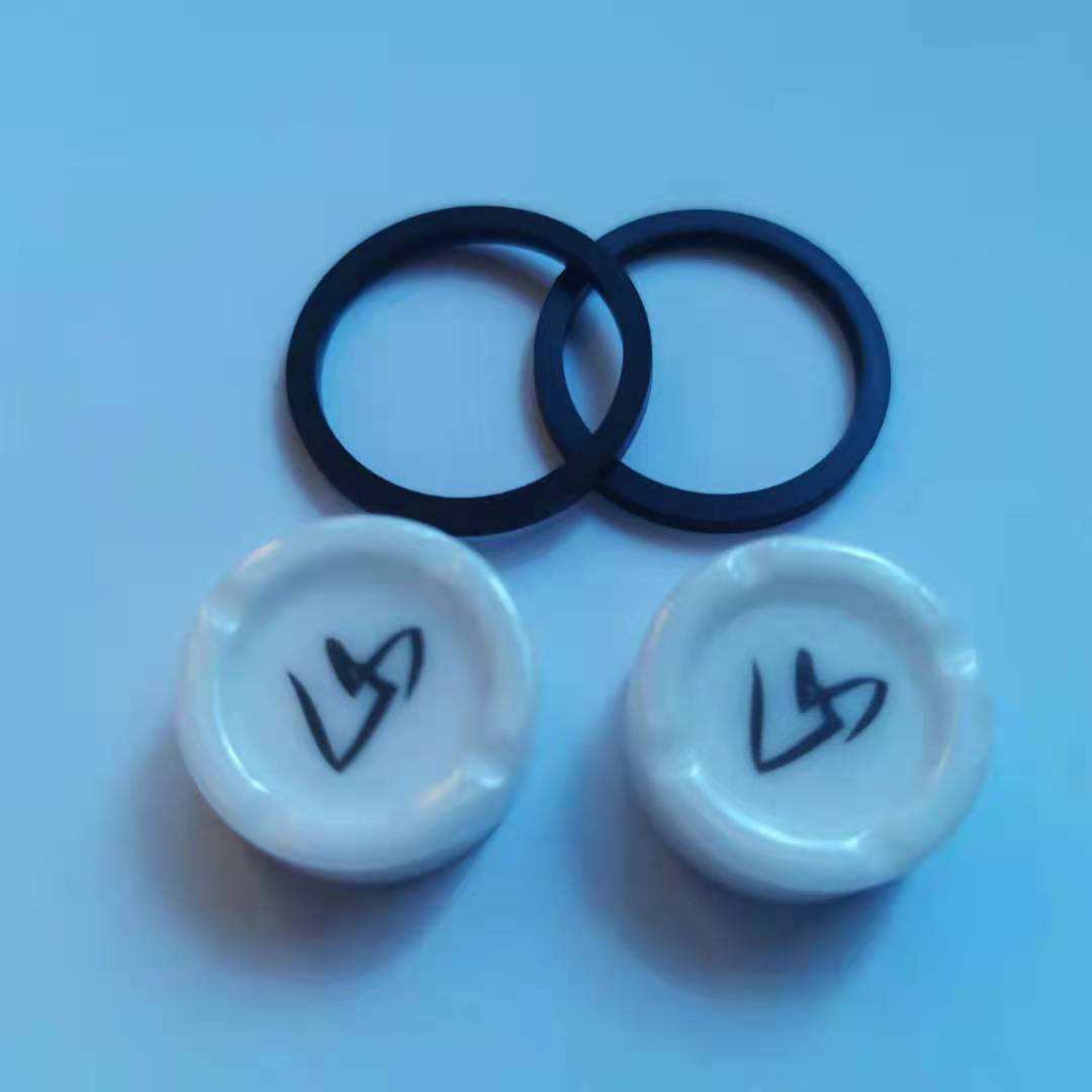 Pistón de cerámica de 22 mm x 9 mm para reparación de frenos de bicicleta de montaña con anillo de sellado, blanco