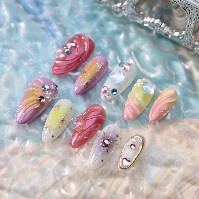 New Nail Patch Wear Armor Summer Handmade Explosions Three-dimensional Color Marine Removable Phototherapy Armor New Nail Patch Wear Armor Summer Handmade Explosions Three-dimensional Color Marine Removable Phototherapy Armor
