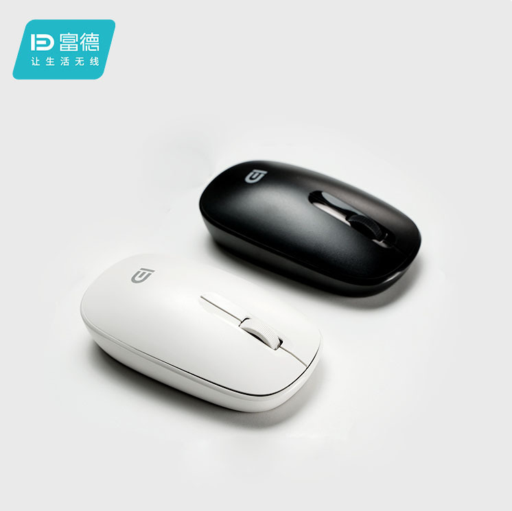 Fude E311 Wireless Mouse Desktop Computer Notebook Power-saving Portable Office2.4 Black And White Mouse Wireless