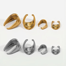 不锈钢加厚纹理对口瓜子扣 304钛钢吊坠扣 DIY饰品配件现货批发