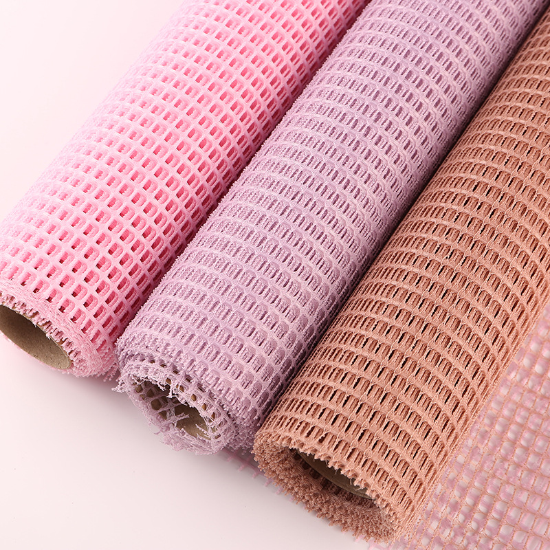 方格网纱包装纸硬纱网鲜花包装材料花束DIY材料花店用品资材包花