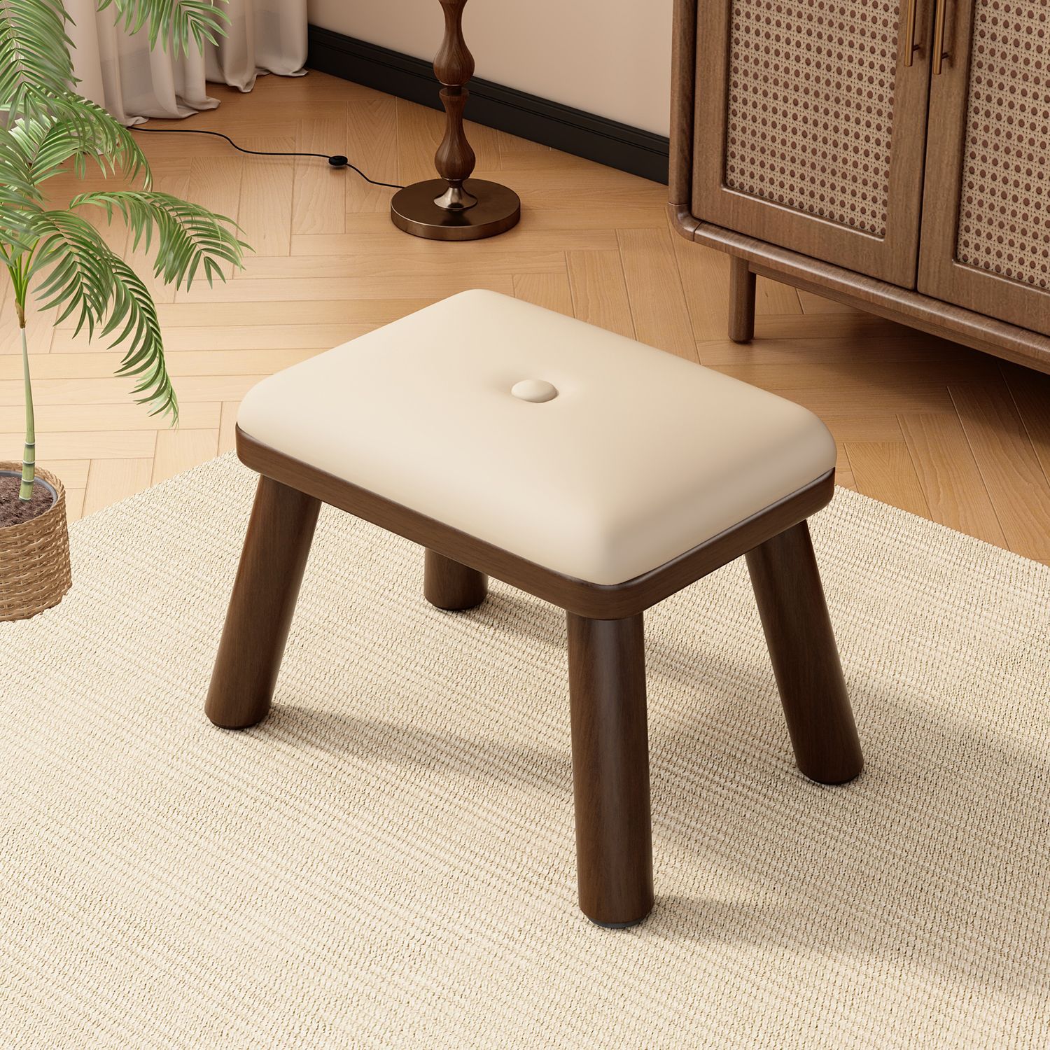 Taburete de madera pequeño taburete de sala de estar taburete sofá taburete taburete de madera puerta taburete pequeño taburete de zapatos taburete