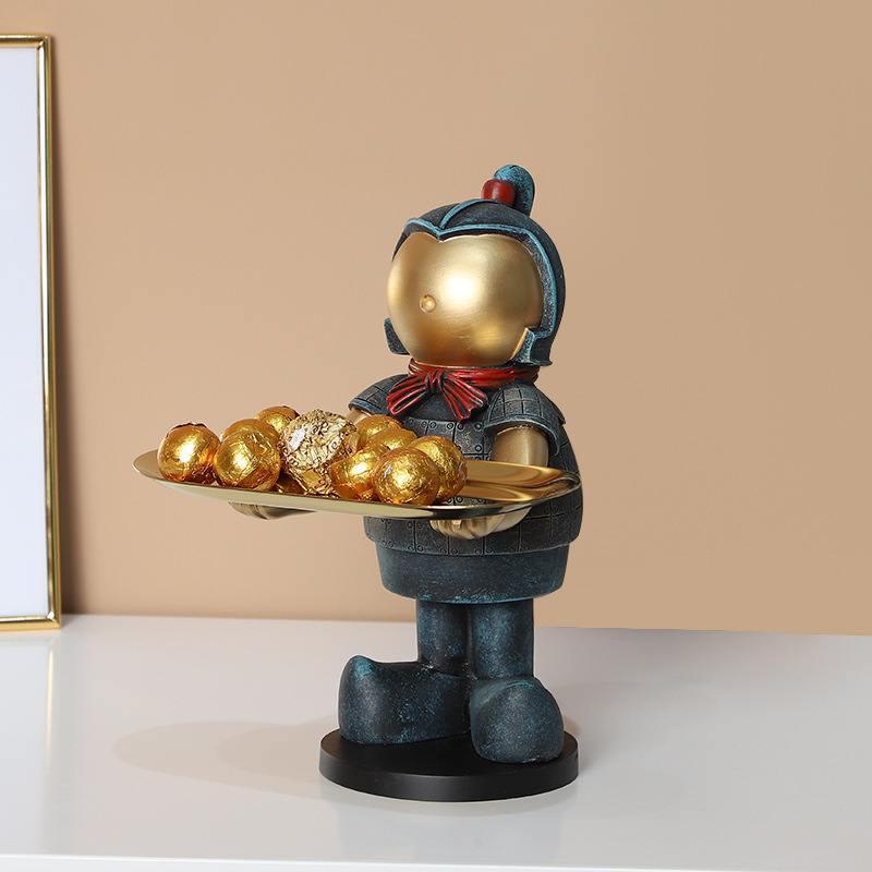 National Tide Antique Creative Warring States Terracotta Warriors Series Home Decorations Entrance Key Wealth-making Decorations Study Decoration