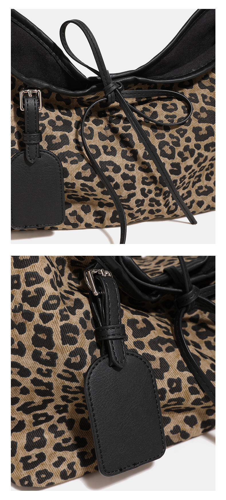 Classic And Fashionable Shoulder Bag, Niche Design High-end Leopard Print Underarm Bag For Women 2024 Autumn And Winter New Retro Messenger Bag._voghion.com