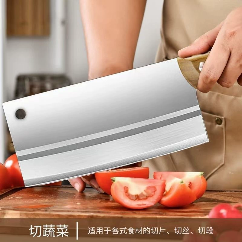 Нож для нарезки из нержавеющей стали, кухонный нож для дома, мясорубочный нож Янцзян, супер острый, японский стиль, специальный женский кухонный нож