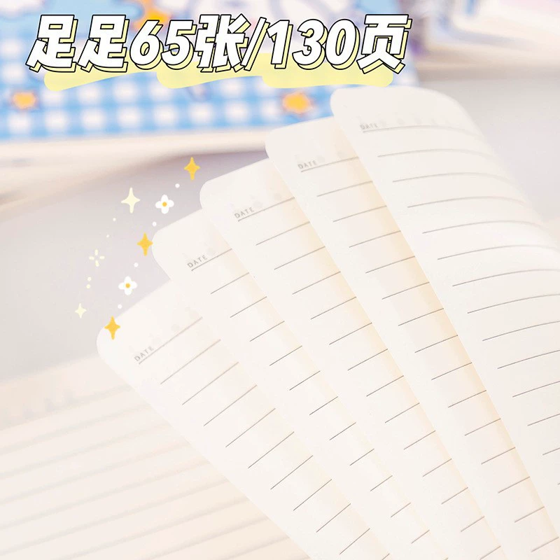 A5 coil sketchbook, thick tear‑off pages for elementary students, assorted cute covers (coil binding)