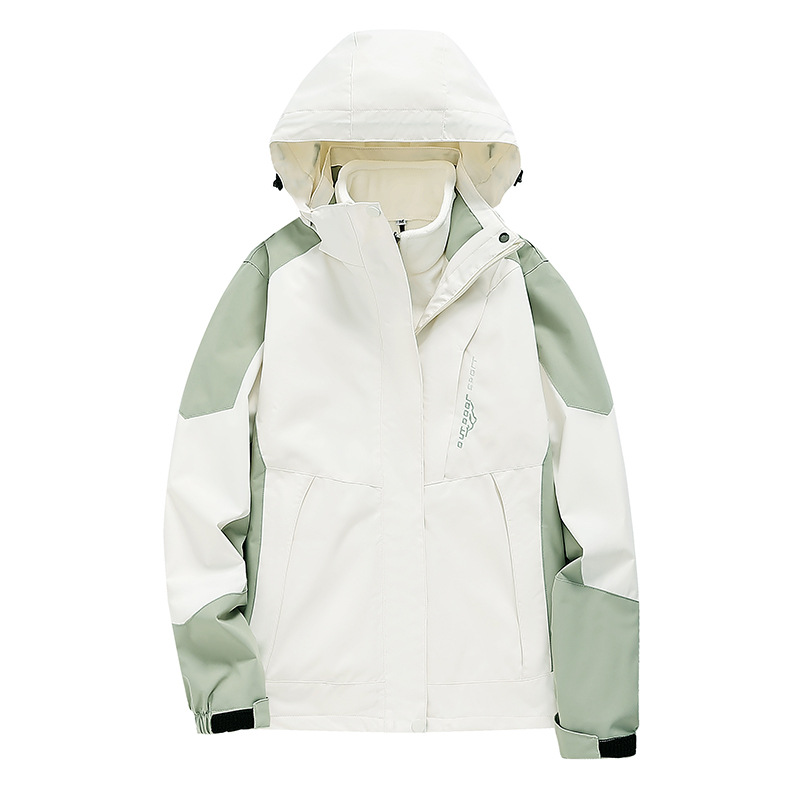 Primavera y otoño al aire libre hombre y mujer tres en uno desmontable otoño y invierno engrosado impermeable al aire libre montaña gorra de abrigo caliente